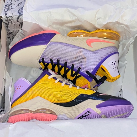 Lebron XIX Low Men’s Sz 11 US  DO9829 500 New w box Lilac/Pink Gaze/Smoke Grey - Picture 6 of 8